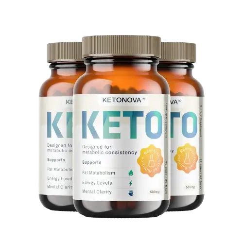 Ketonova KETO drei Gläser Nahrungsergänzungsmittel